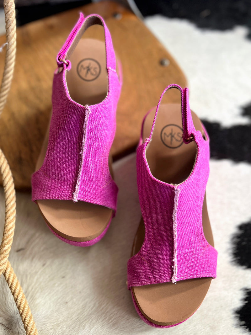 Melissa Fuchsia Wedges* | pataconquindiano