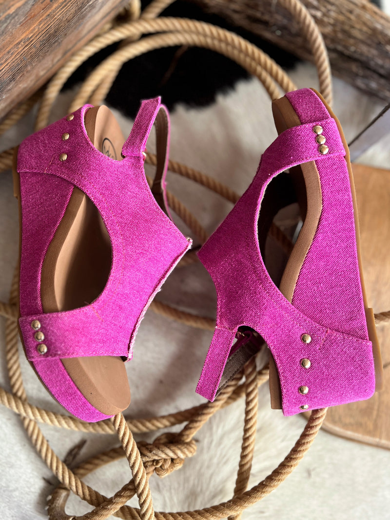 Melissa Fuchsia Wedges* | pataconquindiano