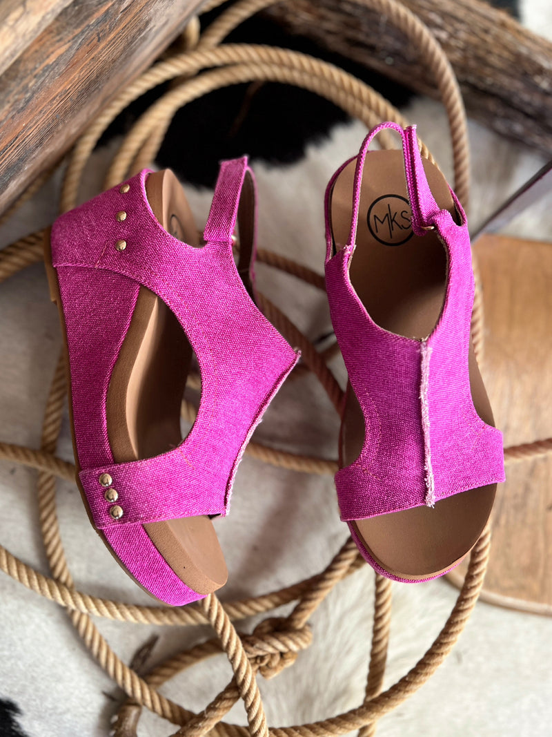 Melissa Fuchsia Wedges* | pataconquindiano