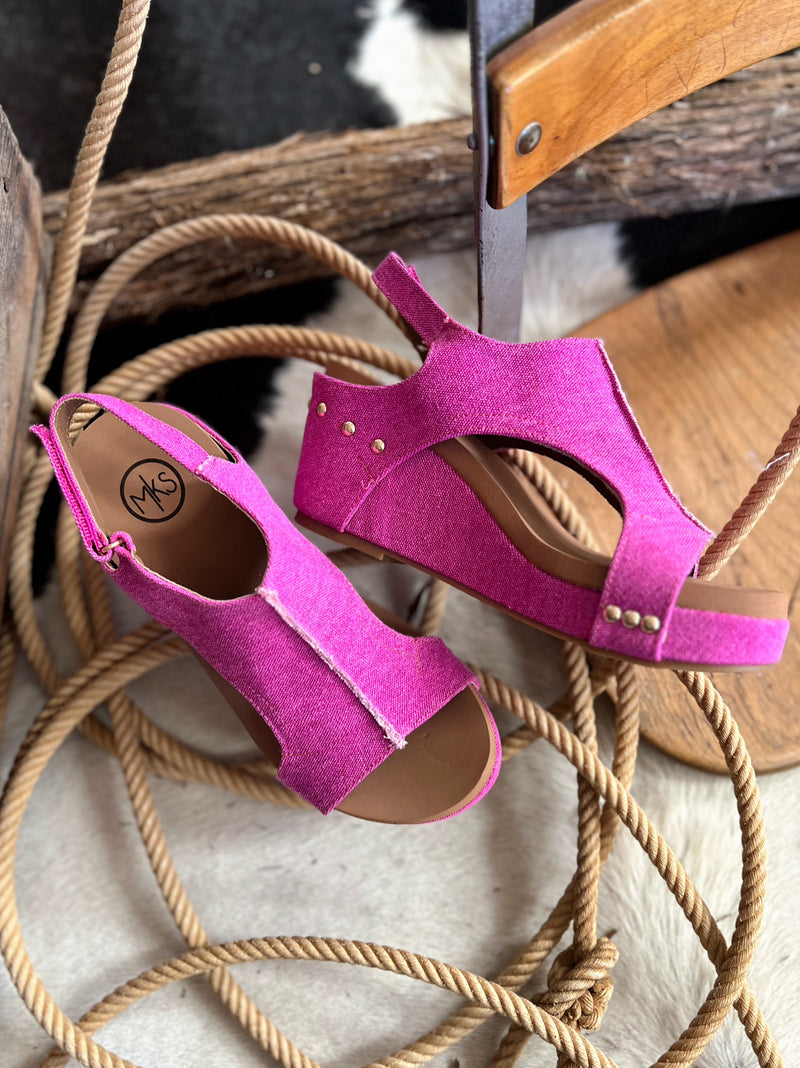 Melissa Fuchsia Wedges* | pataconquindiano