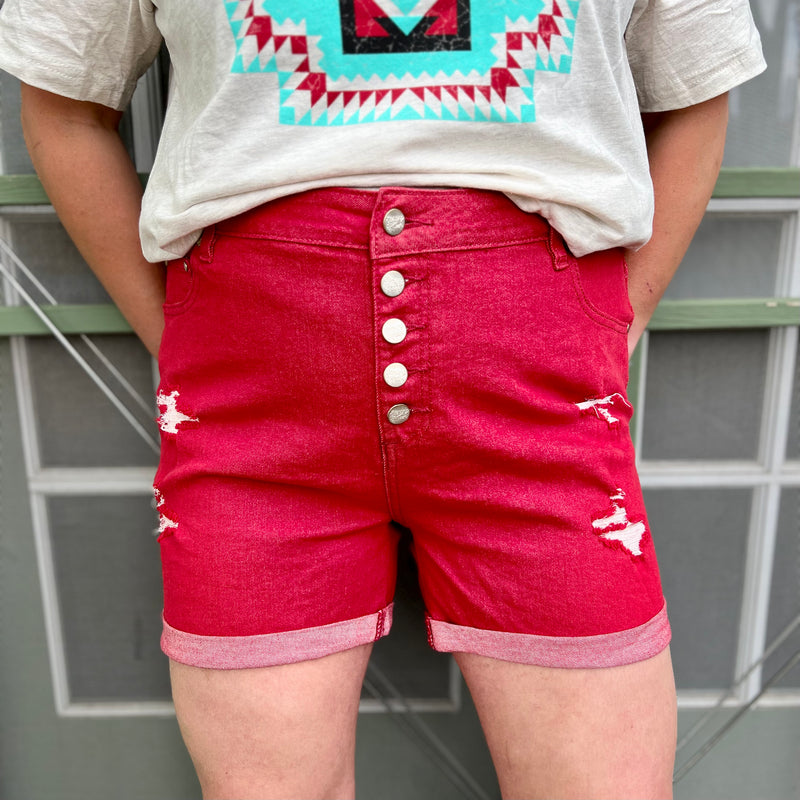 Plus Red Tennesse Walking Shorts* | pataconquindiano